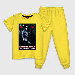 Пижама хлопковая детская Terminator JD, цвет: желтый