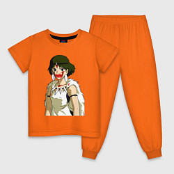 Пижама хлопковая детская White Mononoke цвета оранжевый — фото 1