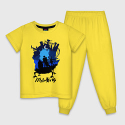 Пижама хлопковая детская Ходячий Замок Хаула, цвет: желтый