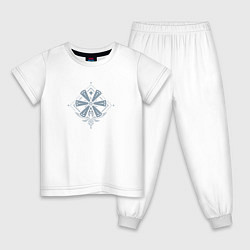 Пижама хлопковая детская Genshin Impact - Мондштадт, цвет: белый
