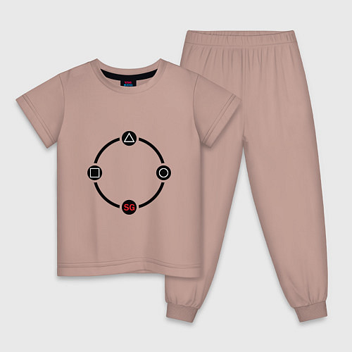 Детская пижама Squid Game Circle / Пыльно-розовый – фото 1