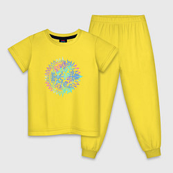 Пижама хлопковая детская Winter cycle style, цвет: желтый
