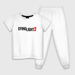 Пижама хлопковая детская DYING LIGHT 2 LOGO GAME, цвет: белый