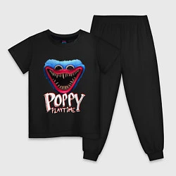 Пижама хлопковая детская Poppy Playtime: Monster, цвет: черный