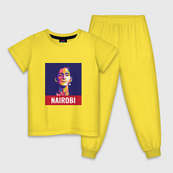 Пижама хлопковая детская Nairobi - Money Heist, цвет: желтый