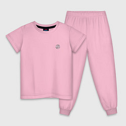 Пижама хлопковая детская Buick Mini Logo, цвет: светло-розовый