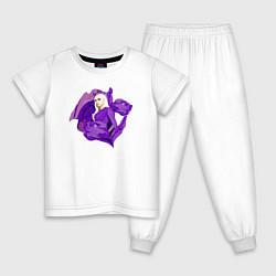 Пижама хлопковая детская Iris Gaga, цвет: белый