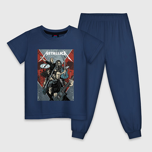 Детская пижама Metallica - cool dudes! / Тёмно-синий – фото 1