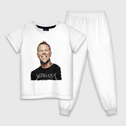 Пижама хлопковая детская James Alan Hetfield - Metallica, цвет: белый