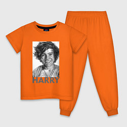 Пижама хлопковая детская Harry Styles, цвет: оранжевый