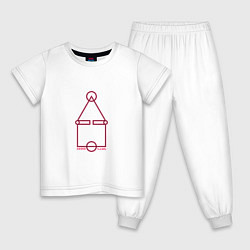Пижама хлопковая детская Style - Squid Game, цвет: белый