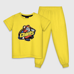 Пижама хлопковая детская Peoria Chiefs - baseball team, цвет: желтый