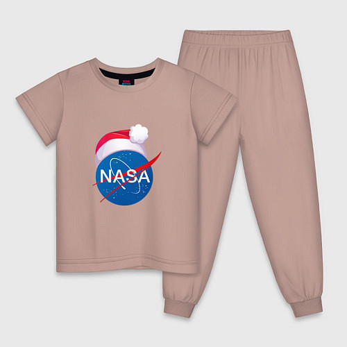 Детская пижама NASA NEW YEAR 2022 / Пыльно-розовый – фото 1