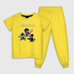 Пижама хлопковая детская Deltarune Дельтарун, цвет: желтый