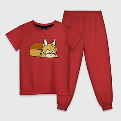 Пижама хлопковая детская Сенко хлеб, цвет: красный