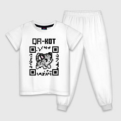 Детская пижама QR код QR кот
