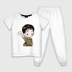 Пижама хлопковая детская Сон Чжун Ки 02, цвет: белый