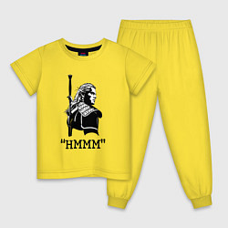 Пижама хлопковая детская The Witcher HMMM, цвет: желтый