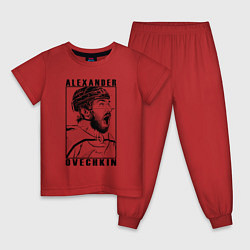 Пижама хлопковая детская АЛЕКСАНДР ОВЕЧКИН ALEXANDER OVECHKIN, цвет: красный