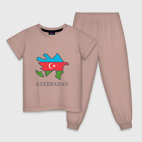 Детская пижама Map Azerbaijan / Пыльно-розовый – фото 1