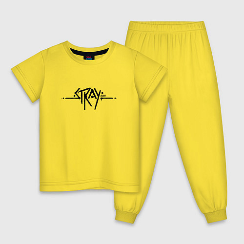 Детская пижама Stray Logo / Желтый – фото 1