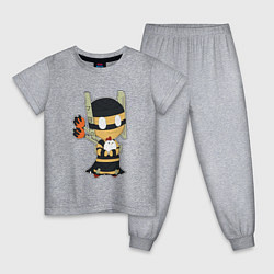 Пижама хлопковая детская Shadow Shaman Chibi, цвет: меланж