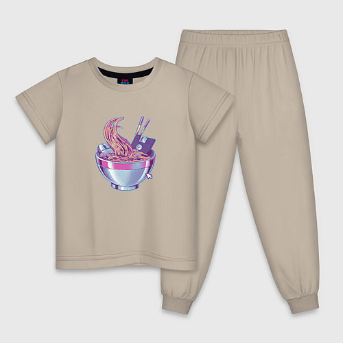 Детская пижама Web Ramen / Миндальный – фото 1