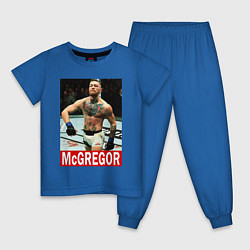 Пижама хлопковая детская Конор МакГрегор McGregor, цвет: синий