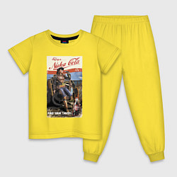 Пижама хлопковая детская Nuka Cola - raid your first!, цвет: желтый