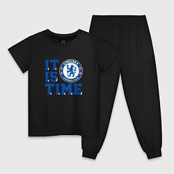 Пижама хлопковая детская It is Chelsea time Челси, цвет: черный