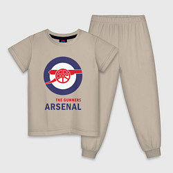 Пижама хлопковая детская Arsenal The Gunners, цвет: миндальный
