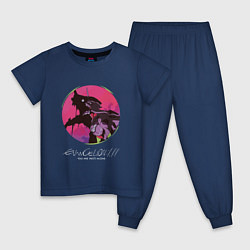 Пижама хлопковая детская Evangelion меха eva, цвет: тёмно-синий
