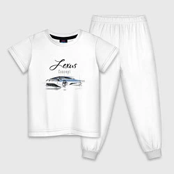 Пижама хлопковая детская Lexus Concept, цвет: белый