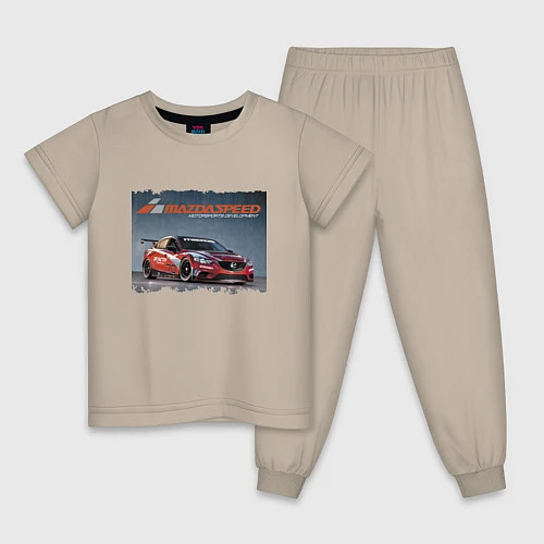 Детская пижама Mazda Motorsports Development / Миндальный – фото 1