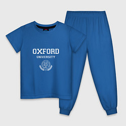 Пижама хлопковая детская University of Oxford - Великобритания, цвет: синий