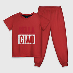 Пижама хлопковая детская Style Bella Ciao, цвет: красный