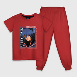 Пижама хлопковая детская Жерар Фернандес Fairy Tail, цвет: красный