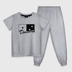 Пижама хлопковая детская Доминообщественное, цвет: меланж