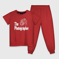 Пижама хлопковая детская The Photographer, цвет: красный