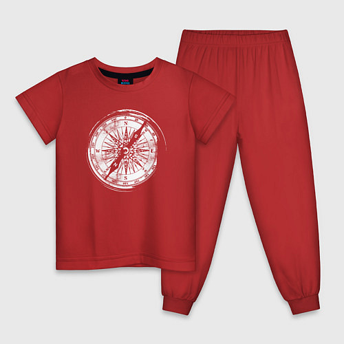 Детская пижама Компас и Походы / Красный – фото 1