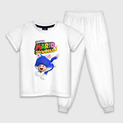 Пижама хлопковая детская Toad super mario 3D World Nintendo, цвет: белый