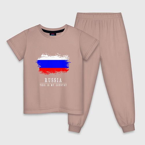 Детская пижама Россия моя страна / Пыльно-розовый – фото 1