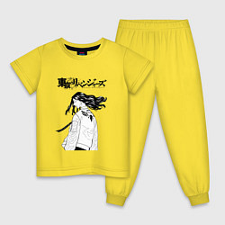 Пижама хлопковая детская КЕЙСКЕ БАДЖИ БАНДА ВАЛЬГАЛЛА, цвет: желтый