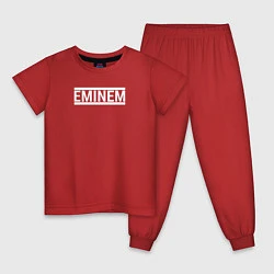 Пижама хлопковая детская Eminem rap, цвет: красный