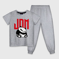 Пижама хлопковая детская JDM Panda Japan Симпатяга, цвет: меланж