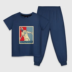 Пижама хлопковая детская Madrid - Benzema, цвет: тёмно-синий