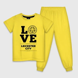 Пижама хлопковая детская Leicester City Love Классика, цвет: желтый