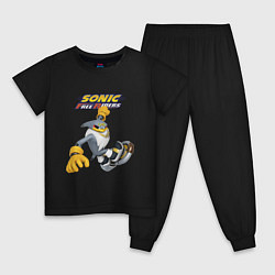 Пижама хлопковая детская Albatross Sonic Free Riders Video game, цвет: черный