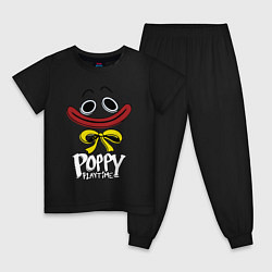Пижама хлопковая детская POPPY PLAYTIME HAGGY - ХАГГИ, цвет: черный