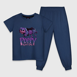 Пижама хлопковая детская POPPY PLAYTIME PJ Pug-a-Pillar, цвет: тёмно-синий